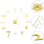 vidaXL 3D-Wanduhr Modernes Design 100 cm XXL Golden