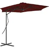 vidaXL Sonnenschirm mit Stahl-Mast 300x230 cm Bordeauxrot