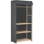 vidaXL 3-stufiger Kleiderschrank Grau 79 x 40 x 170 cm Stoff