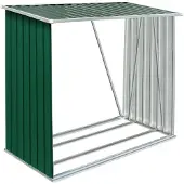 vidaXL Brennholzlager Verzinkter Stahl 163 x 83 x 154 cm Grün