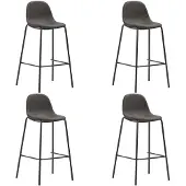 vidaXL Barhocker 4 Stk. Dunkelgrau Stoff