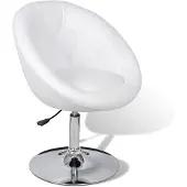 vidaXL Cocktailsessel Weiß Kunstleder