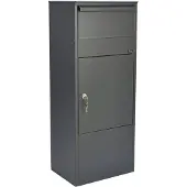 Allux Paketbriefkasten 800 Parcel RS, anthrazit, 39 x 98 x 28 cm, mit Ruko-Sicherheitsschloss