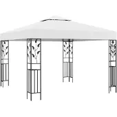 vidaXL Pavillon 3x3 m Weiß 180 g/m²