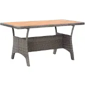 vidaXL Gartentisch Grau 120x70x66 cm Akazie Massivholz