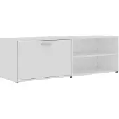 vidaXL TV-Schrank Weiß 120x34x37 cm Holzwerkstoff