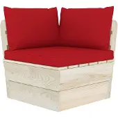 vidaXL Garten-Paletten-Ecksofa mit Kissen Imprägniertes Fichtenholz
