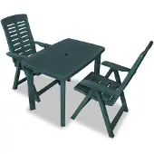 vidaXL 3-tlg. Bistro-Set Kunststoff Grün