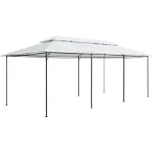 vidaXL Pavillon 600x298x270 cm Weiß 180g/m²