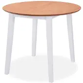 vidaXL Esstisch Klappbar Rund MDF Weiß