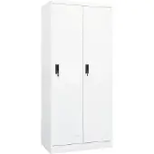 vidaXL Kleiderschrank Weiß 80x50x180 cm Stahl