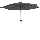 vidaXL Sonnenschirm mit Metall-Mast 300 cm Anthrazit