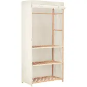 vidaXL Kleiderschrank mit 3 Ebenen 79 x 40 x 170 cm