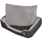 vidaXL Hundebett mit gepolstertem Kissen Größe XXL Schwarz