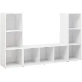 vidaXL TV-Schränke 3 Stk. Weiß 107x35x37 cm Holzwerkstoff