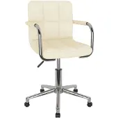 vidaXL Bürostuhl Drehbar Creme Stoff