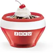 Zoku Edelstahl Eismaschine für schnelle Eiscreme-Zubereitung, spülmaschinenfest