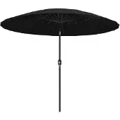 vidaXL Sonnenschirm mit Aluminium-Mast 270 cm Schwarz