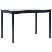 vidaXL Esstisch Schwarz 114x71x75 cm Gummiholz Massiv