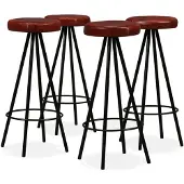 vidaXL Barhocker 4 Stk. Echtleder