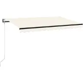 vidaXL Markise Automatisch Einziehbar 450x300 cm Creme