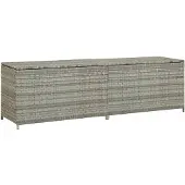 vidaXL Gartenbox Poly Rattan 200x50x60 cm Grau