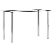vidaXL Esstisch Schwarz und Transparent 120 x 60 x 75 cm Hartglas