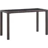 vidaXL Gartentisch Braun 123x60x74 cm Poly Rattan