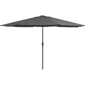 vidaXL Sonnenschirm mit Metall-Mast 390 cm Anthrazit