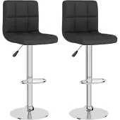 vidaXL Barhocker 2 Stk. Schwarz Stoff