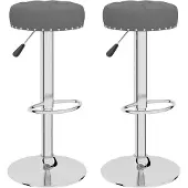 vidaXL Barhocker 2 Stk. Dunkelgrau Stoff