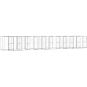 vidaXL Outdoor-Hundezwinger Verzinkter Stahl 26,62 m2 3082291