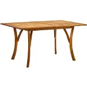 vidaXL Gartentisch 150x90x75 cm Akazie Massivholz