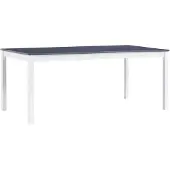 vidaXL Esstisch Weiß und Grau 180 x 90 x 73 cm Kiefernholz
