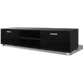vidaXL TV-Schrank Hochglanz-Schwarz 140x40,5x35 cm