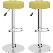vidaXL Barhocker 2 Stk. Grün Stoff