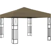 vidaXL Pavillon 3x3 m Taupe Stoff