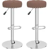 vidaXL Barhocker 2 Stk. Braun Stoff