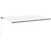 vidaXL Markise Manuell Einziehbar 500x350 cm Creme
