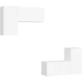 vidaXL 4-tlg. TV-Schrank-Set Weiß Holzwerkstoff