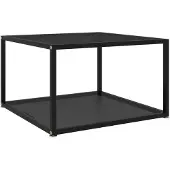 vidaXL Couchtisch Schwarz 60x60x35 cm Hartglas