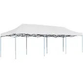 vidaXL Pop-Up Partyzelt Faltbar 3 x 9 m Weiß