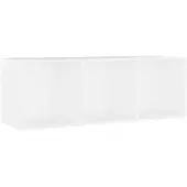 vidaXL TV-Schrank Weiß 107x35x37 cm Holzwerkstoff