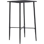 vidaXL Bartisch Schwarz 60 x 60 x 111 cm MDF