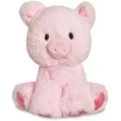 Aurora Stofftier Schwein glitzy junior 20 cm Plüsch rosa