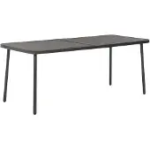 vidaXL Gartentisch Dunkelgrau 180x83x72 cm Stahl
