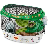 Ferplast Hamsterkäfig, STADIUM Nagerkäfig, Kleintierkäfig, Hamsterzubehör inklus