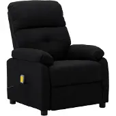 vidaXL Massagesessel Schwarz Stoff