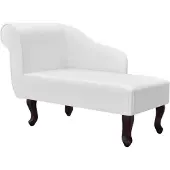 vidaXL Chaiselongue Weiß Kunstleder