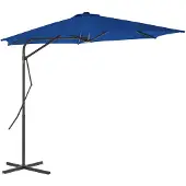 vidaXL Sonnenschirm mit Stahl-Mast 300x230 cm Blau